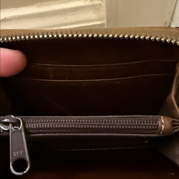 Dooney & Bourke Tan and Brown Leather Wallet - Picture 5 of 7